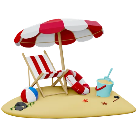 Ilha  3D Illustration