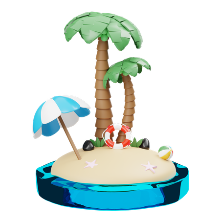 Ilha  3D Icon