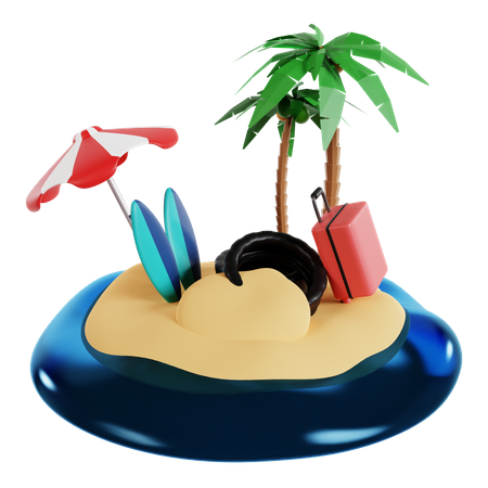 Ilha  3D Icon