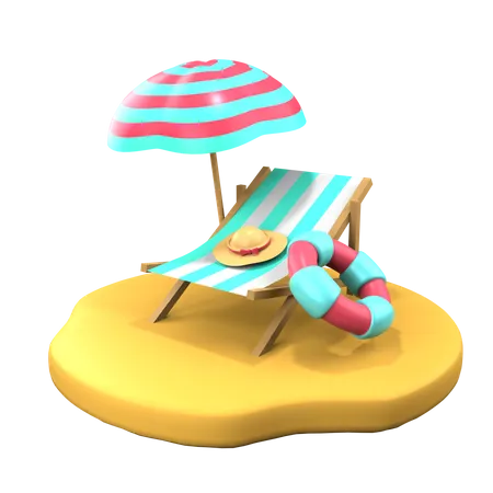 Ilha de verão  3D Icon