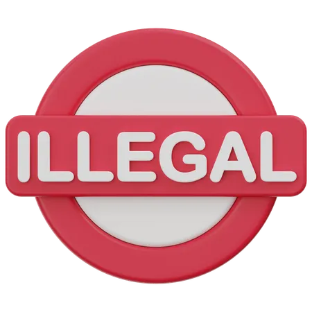 Illegal  3D Icon