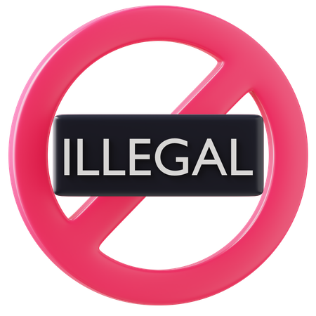 Illegal  3D Icon