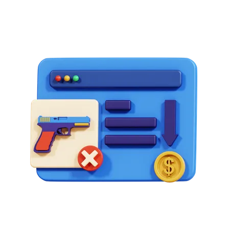 Illegaler Waffenkauf  3D Icon