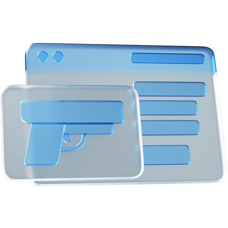 Illegaler Waffenkauf  3D Icon