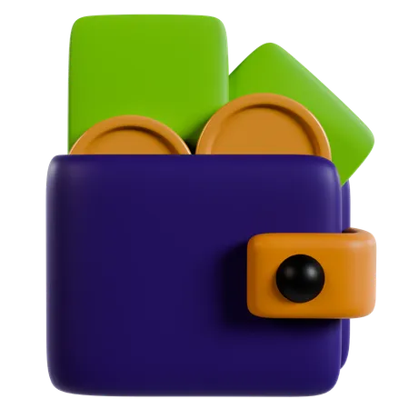 Illustration de portefeuille coloré  3D Icon