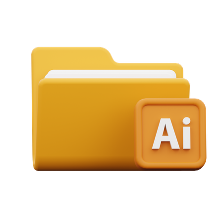 Illustrator Folder  3D Icon