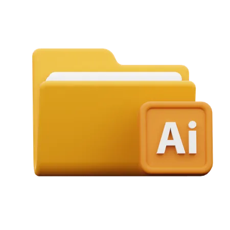 Illustrator Folder  3D Icon