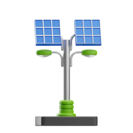 Luz de rua solar  3D Icon
