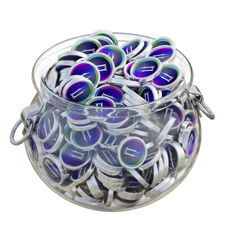 Pot en verre transparent ilv  3D Icon