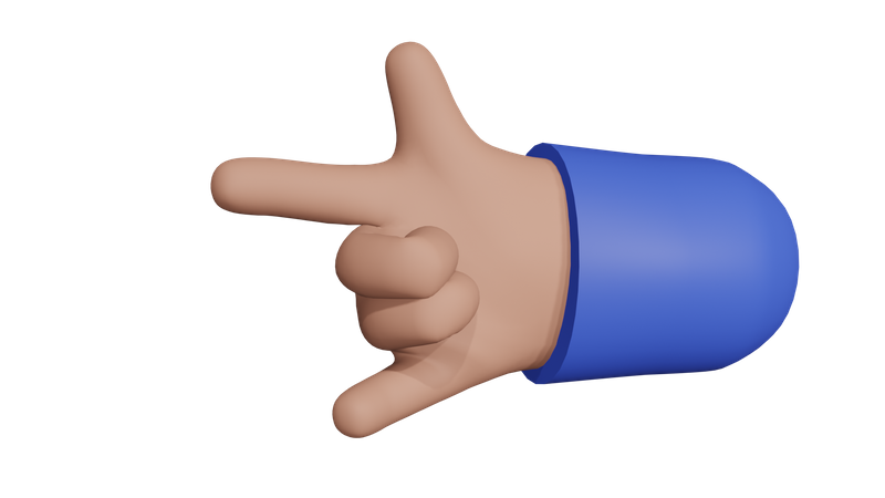 ILY hand gesture  3D Icon