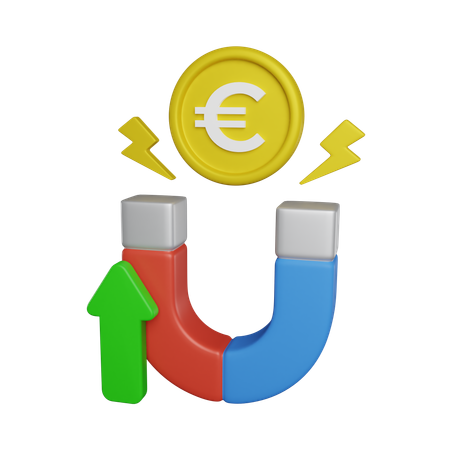 Euro magnético  3D Icon