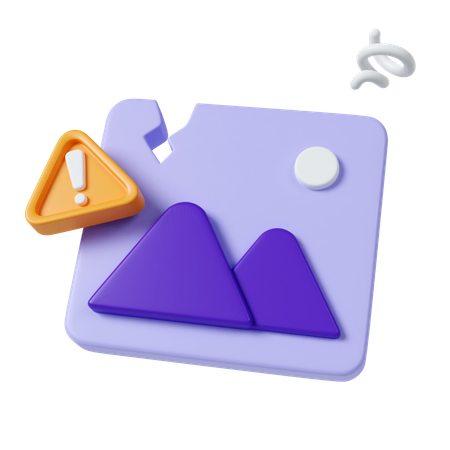 Image Alert  3D Icon