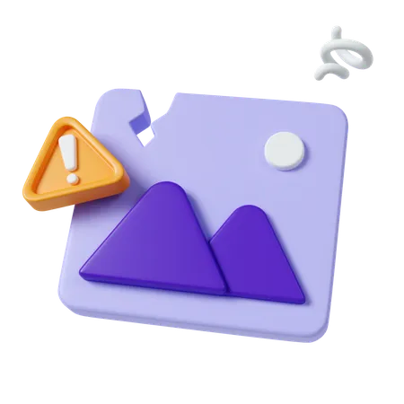 Image Alert  3D Icon