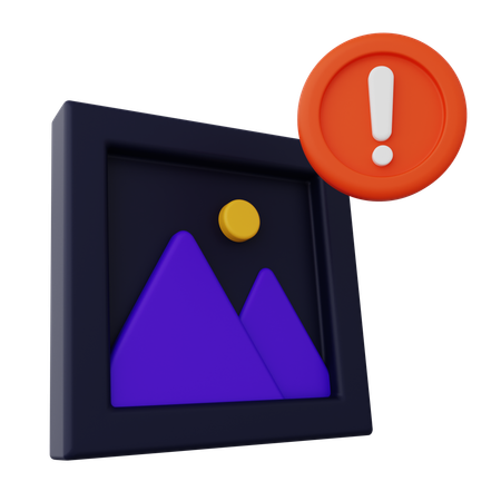 Image Alert  3D Icon