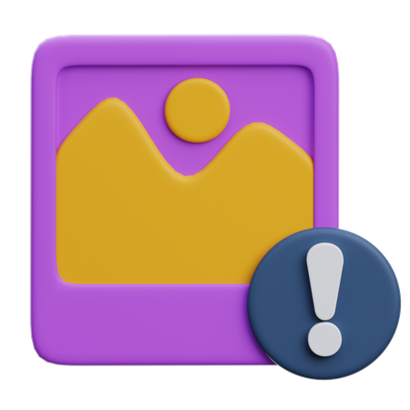 Image Alert  3D Icon