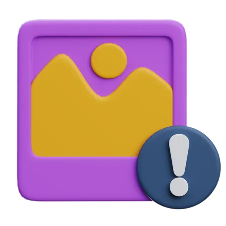 Image Alert  3D Icon