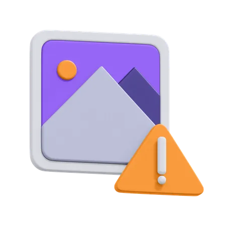 Image Alert  3D Icon