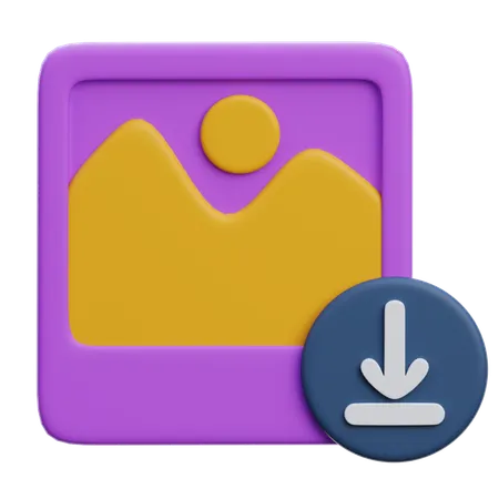 Image Downloading  3D Icon