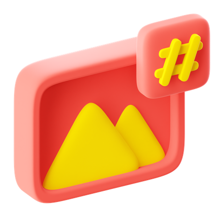 Image Hastag  3D Icon