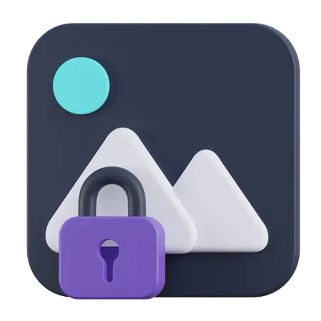 Image Lock  3D Icon