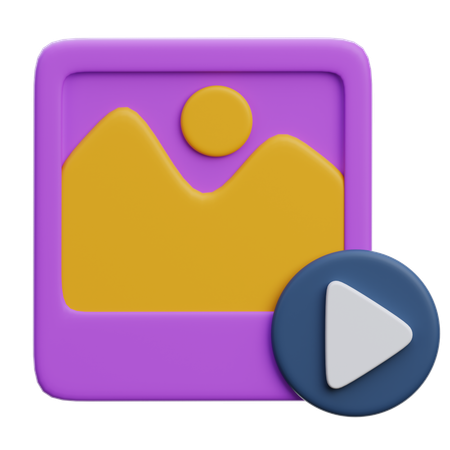 Image Media  3D Icon