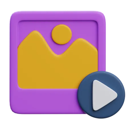 Image Media  3D Icon