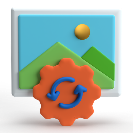 Image Processing  3D Icon