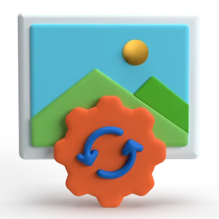 Image Processing  3D Icon