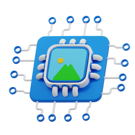 Image Processing Chip  3D Icon