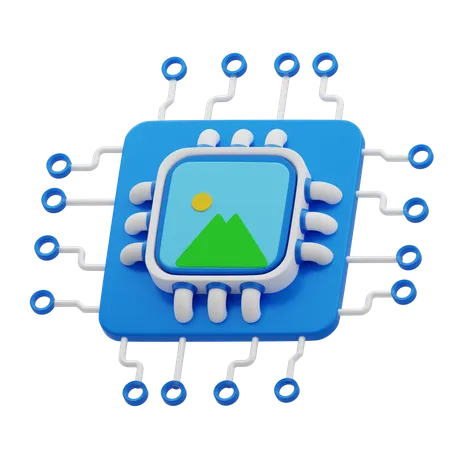 Image Processing Chip  3D Icon