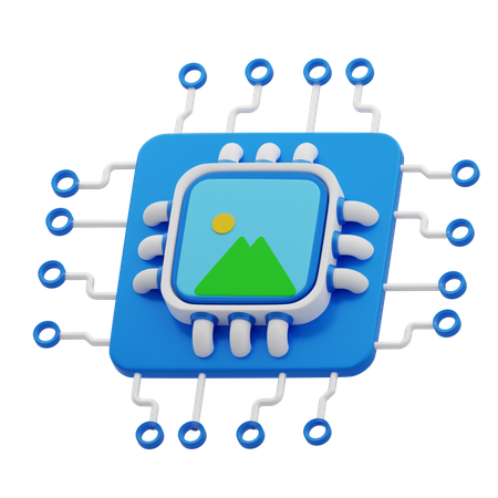 Image Processing Chip  3D Icon
