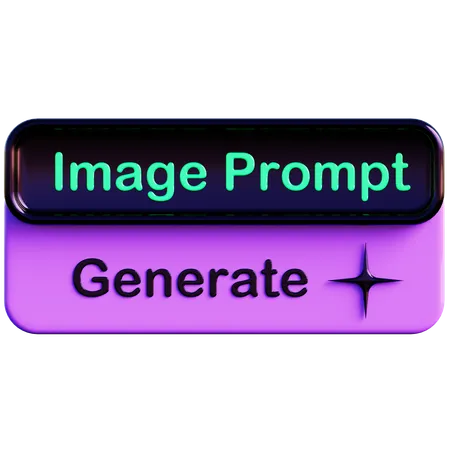 Image Prompt Generation Button  3D Icon