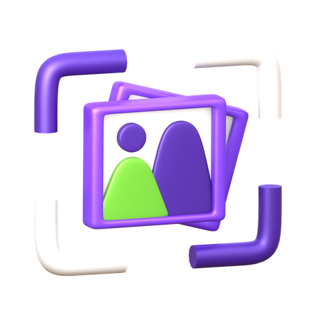 Image Recognition  3D Icon