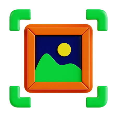 Image Recognition  3D Icon