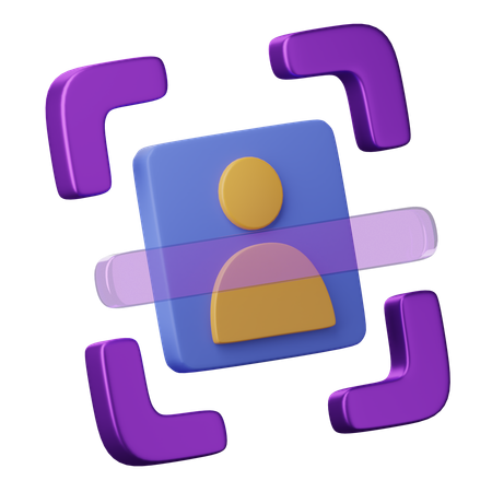 Image Recognition  3D Icon