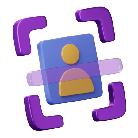 Image Recognition  3D Icon