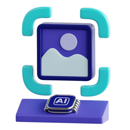 Image Recognition  3D Icon