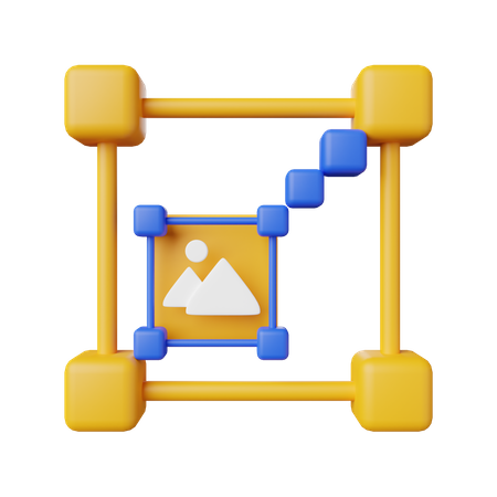 Image Resize  3D Icon