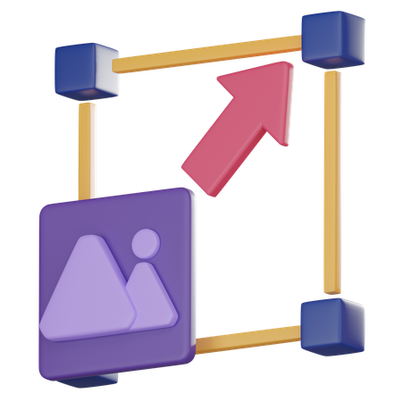 Image Resizing Tool  3D Icon