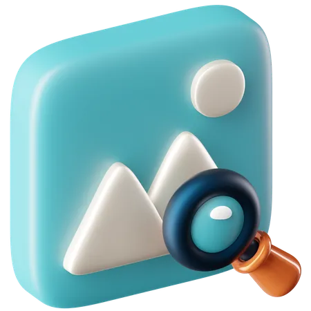 Image Search  3D Icon