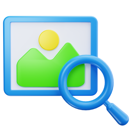 Image Search  3D Icon