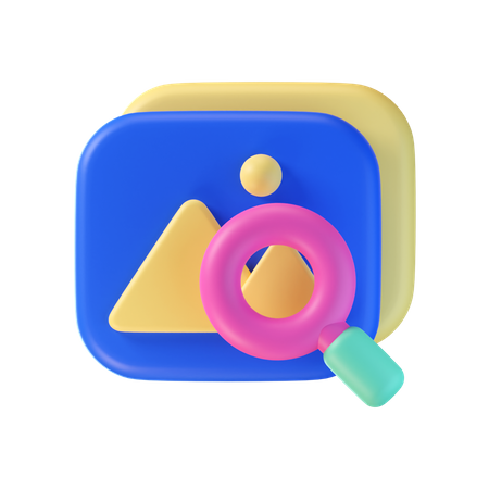 Image Search  3D Icon