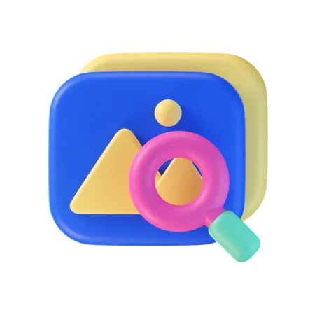 Image Search  3D Icon