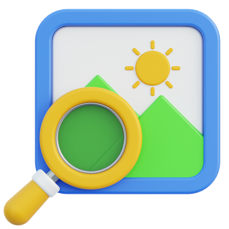 Image Search  3D Icon