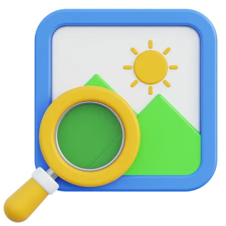 Image Search  3D Icon