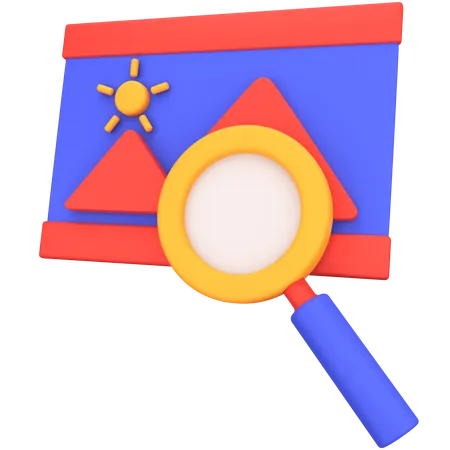 Image Search  3D Icon