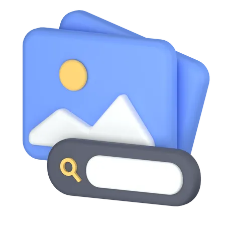 Image search  3D Icon