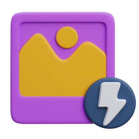 Image Thunder  3D Icon