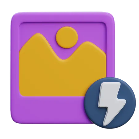 Image Thunder  3D Icon