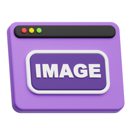 Image Website  3D Icon
